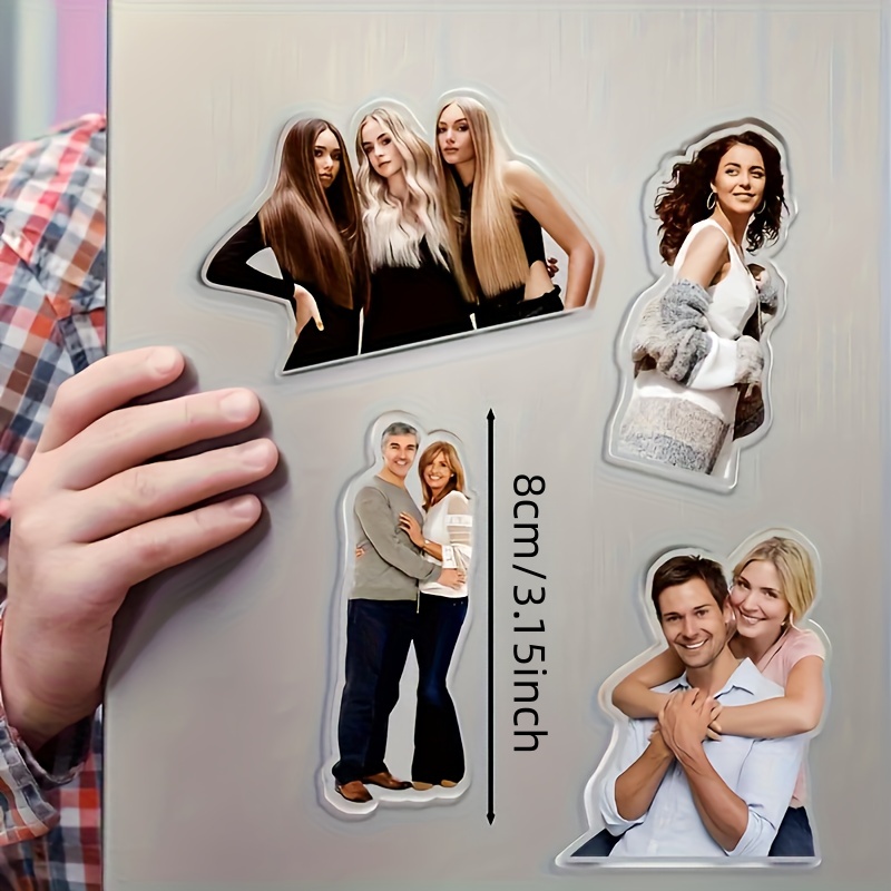 TEMU Custom Acrylic Family Photo Magnets: Personalized Family Photo Christmas Gifts, 2026 Acrylic Family Photo Gifts, Personalized Dog Pet Portraits