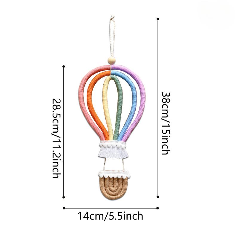 1 Pc Decorative Nordic Style Home Children's Room Decorative Pendant Hot Air Balloon Rainbow Pendant Wall Decoration