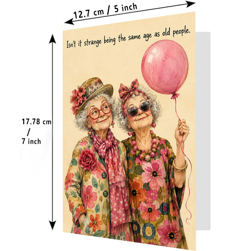 funny birthday card for older age joke for friend   it   being   age as old people birthday greeting card older age joke for friend gift idea envelope