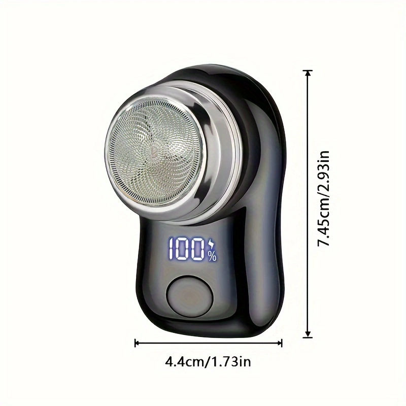 1pc Men's Electric Shaver with USB-C Fast Charging & Long-Lasting Battery - Cordless Shaver with Digital Battery Display, High Quality, Lithium-Ion Power, Compact Travel Design for Home, Office, Travel - Ideal Gift for Men, Rechargeable Shaver, Office Grooming Tool, Stylish Grooming Accessory, Home Shaving, Modern Shaving Tool, Smooth Shave, Frequent Flyers