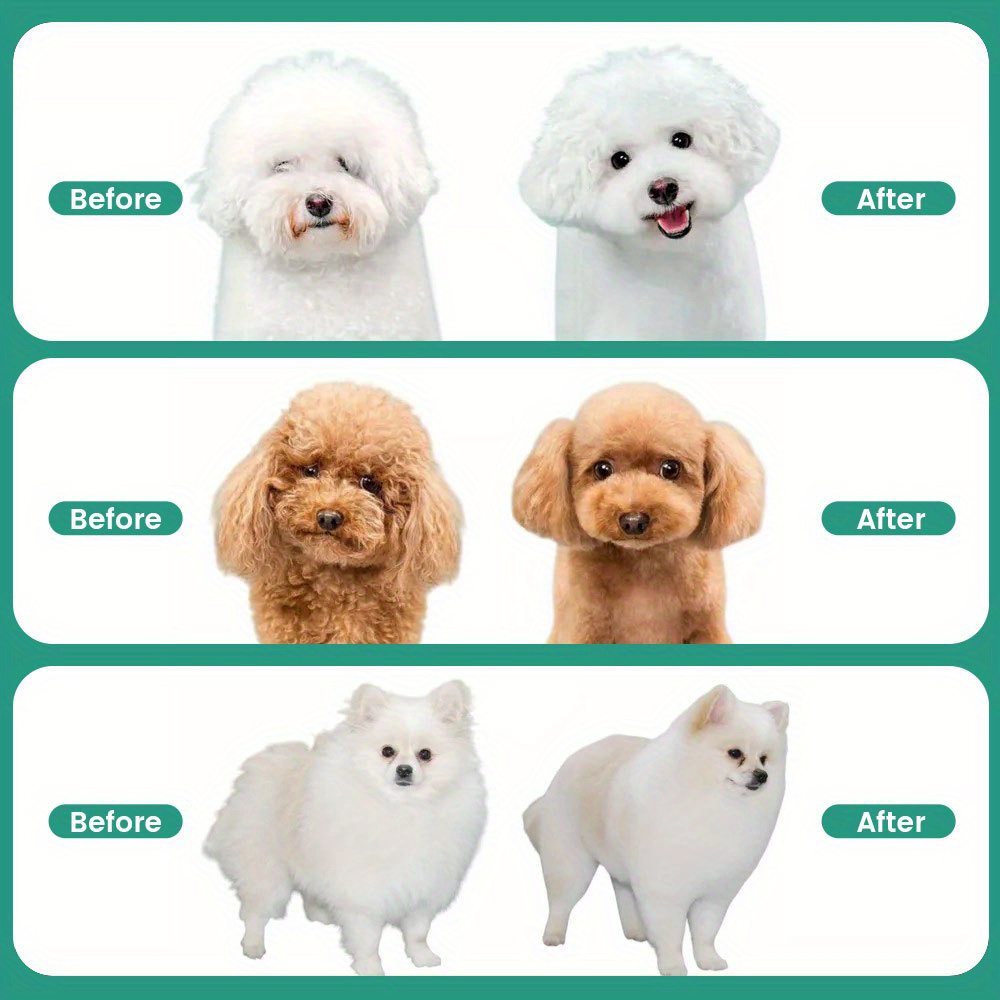 7 in 1 Dog Grooming Kit with Low Noise Vacuum, Hair Remover Dryer & Nail Trimmer - USB Powered, Plastic Tools for Dogs, Includes Brushes & Clips, Ideal for Pet Grooming, Professional Grooming Kit|Modern Pet Care|Durable Plastic Tools, Dog Grooming Accessorie - Image 6