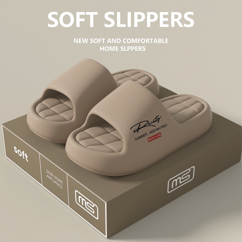 Image of 2026-new Summer Women' Color Thick Sole Slippers, -dry Non-slip Slides For Home Bathroom Outdoor, Women Shoes