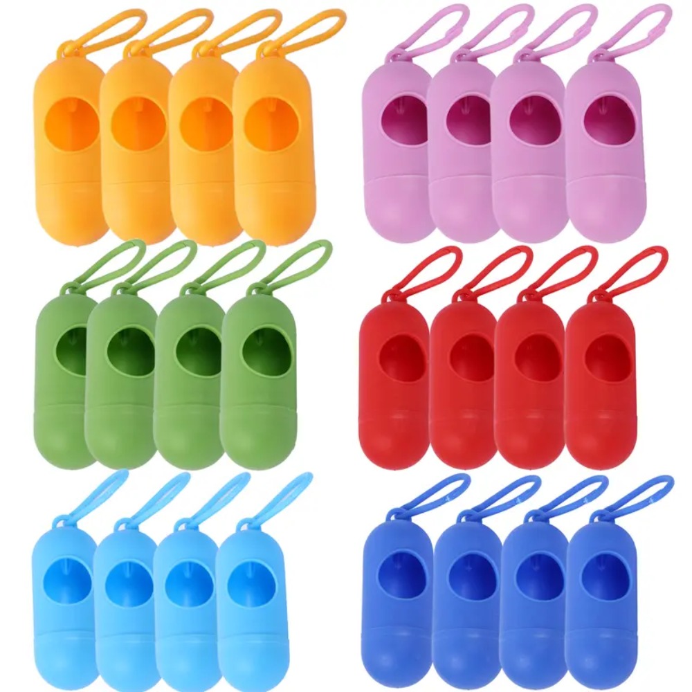 24pcs Pet Waste Bag Dispenser, Portable Poop Bag Holder Capsule, , Essential For Pet Owners