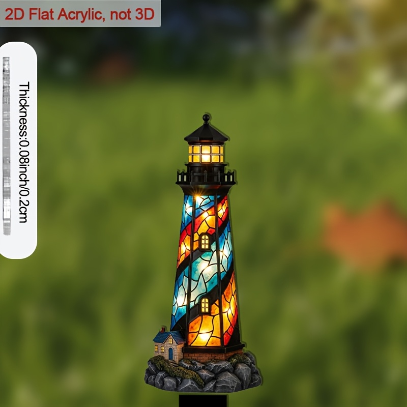 E-shop 2D Flat - 【2D Flat】 2D Flat - [2D Flat] Ein 2D-Acryl- mit farbigem Glas-Effekt, entworfen im Küstenstil für Gartendekoration. Er verfügt über