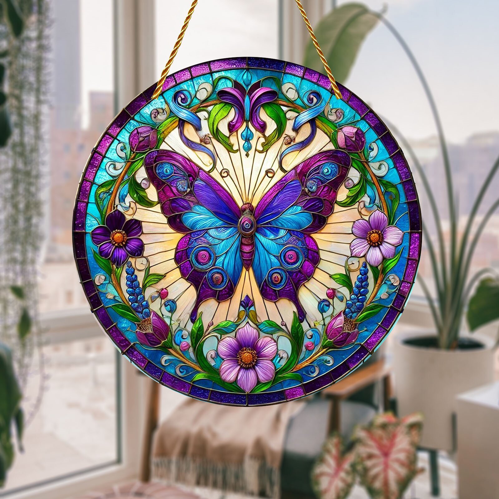 TEMU 2d Flat, 2d Acrylic Bohemian Style Sun Catcher, Acrylic Colorful Insect-themed Wall Hanging Decoration, Suitable For Bedrooms, Gardens, And - No