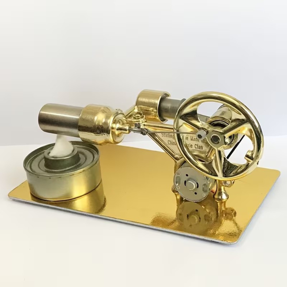 Image of Stirling Steam Engine Model Statue Ornament, External Combustion Steam Engine Model, Home Decor Ornament