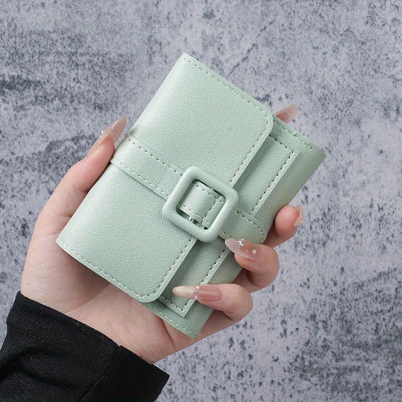 womens compact short wallet solid color card holder coin Algeria