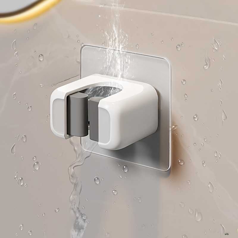 TEMU à linge mural auto-adhésif perçage, facile à installer perçage ni vis, rangement vertical encombrant, rangement de nettoyage multifonctionnel