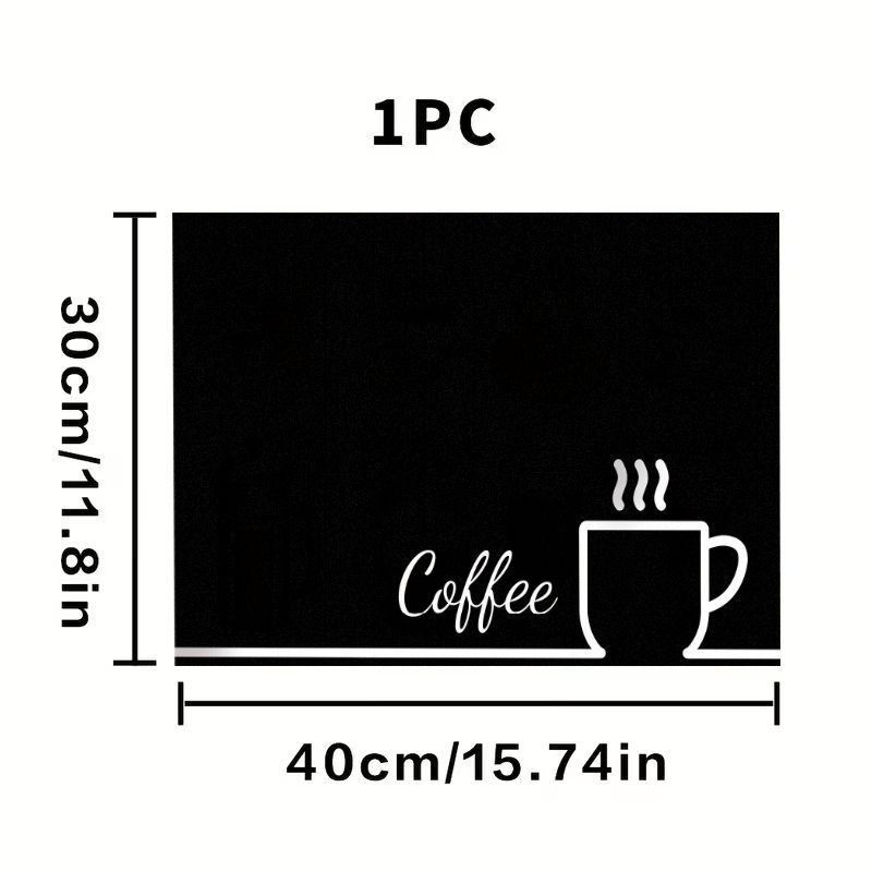 TEMU 1 Mud Coffee Themed Counter Mat, Suitable For Machines | Durable, Non-slip And Absorbent Kitchen Mat, Suitable For Coffee Bar Use, And Coffee