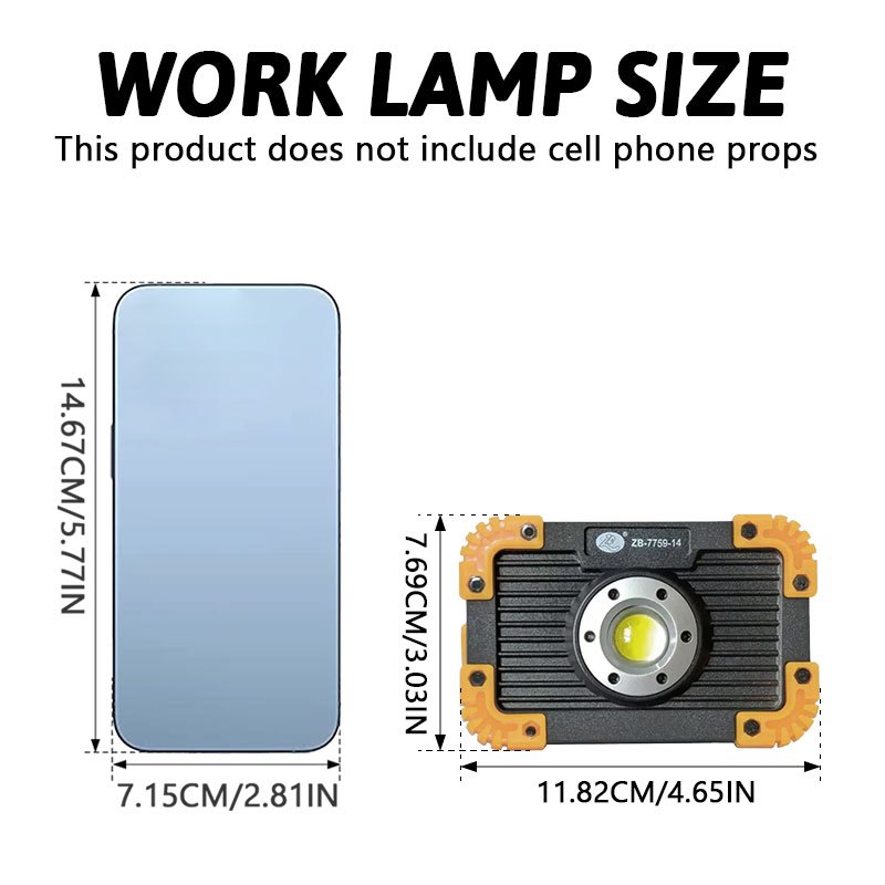 1pc Rechargeable USB Camping Lamp, Adjustable Angle Work Light, Lightweight Fishing Lantern, Bright COB Handheld Lantern, 3 Modes Nighttime Emergency Lighting Tools, LED Lamp for Hiking, Walking, Patrolling, Adventure
