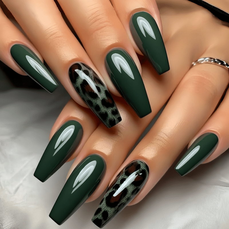 TEMU 48 Dark Print Ballet-shaped Fake Nails (smooth Solid Color With Decoration) - A Modern And -garde Fashion Style, Perfect For Women. Ideal For