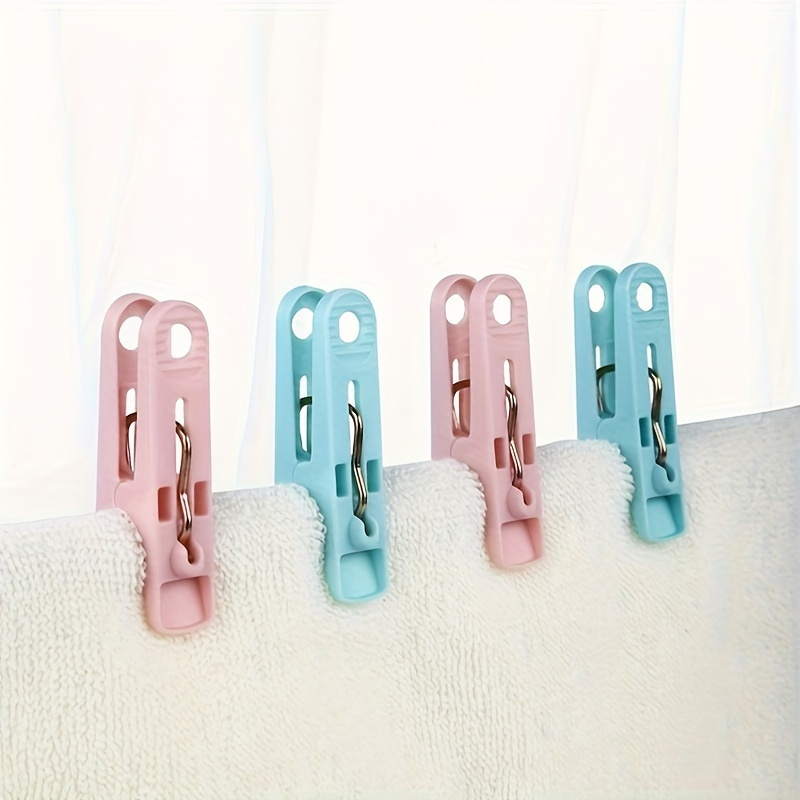 1 set of mini plastic clothespins clothespins with own mini storage basket for drying socks underwear and household items clothes pins details 4