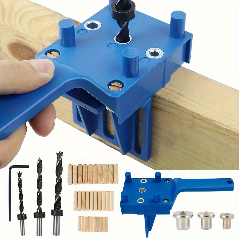 41pcs woodworking doweling jig kit 6 8 10mm handheld wood dowel drilling guide drill guide   wood drilling doweling   tools 41pcs
