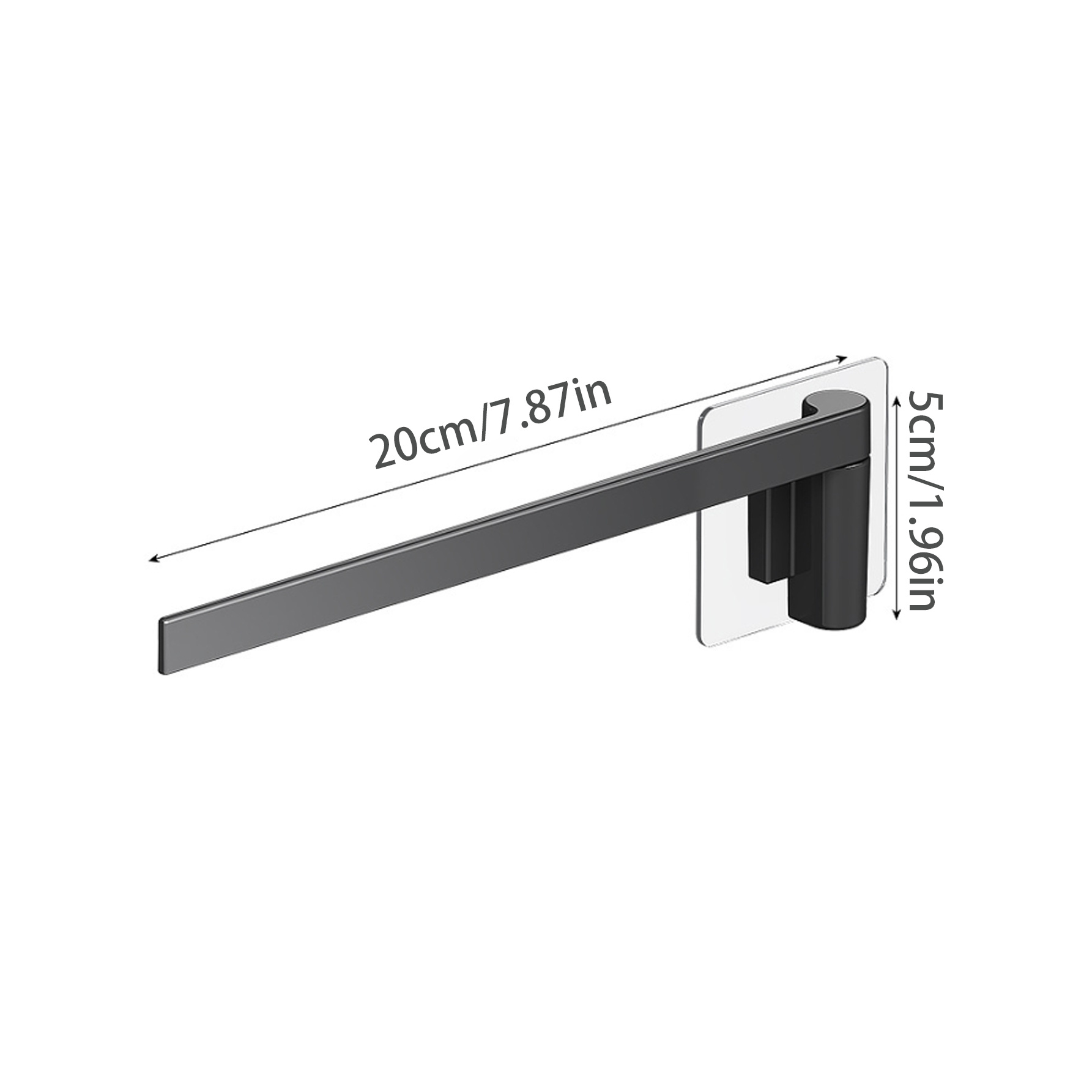 TEMU 1pc Traceless Self-adhesive Rotatable Dish Towel Holder, Anti-rust No-punch Wall Mount Towel Rack For Kitchen Sink, Punch-free Storage Rail For