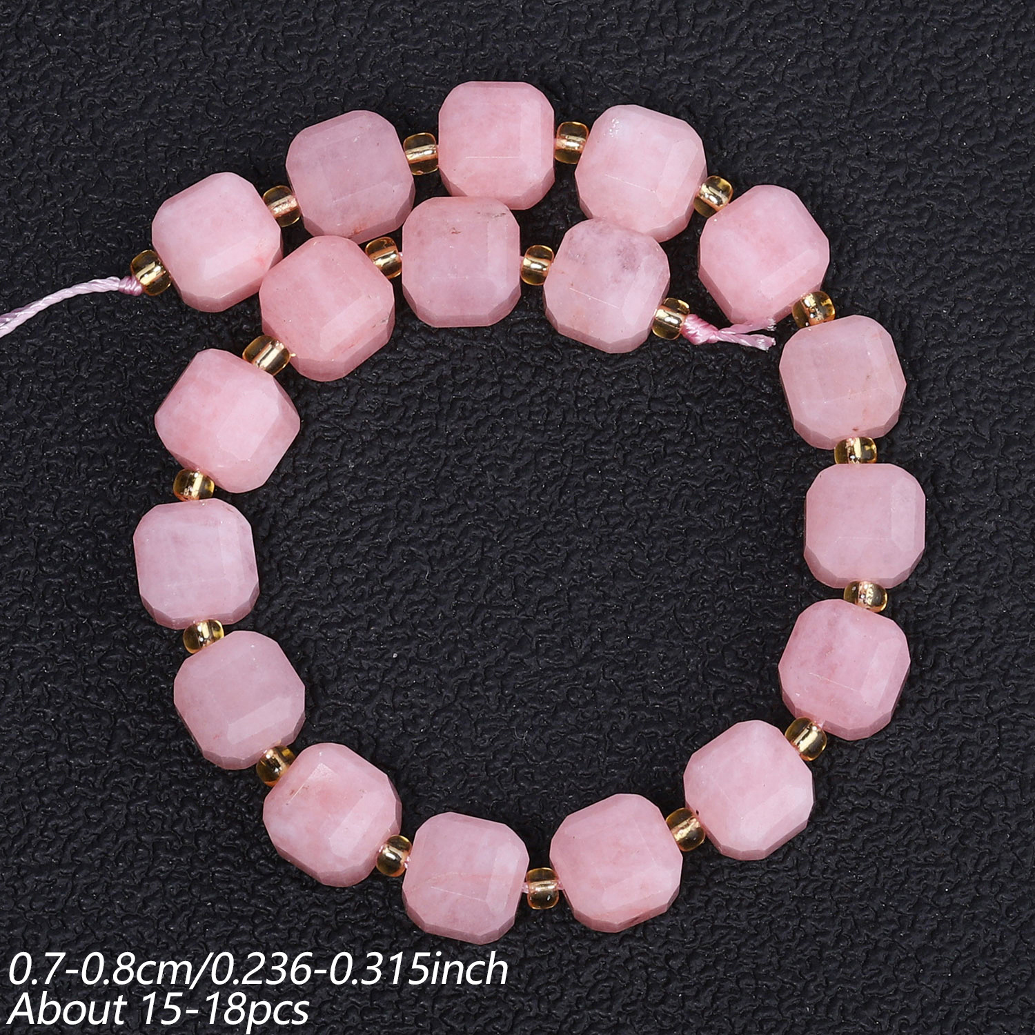 TEMU 7-8mm Natural Quartz Square Loose Beads For Jewelry Making Gorgeous Bracelets, Necklaces, Earrings Crafts, Women's Gifts