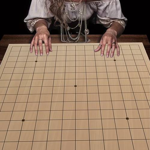 1pc 2d flat classic go 19 line standard game board printed tarot card tablecloth card playing mat furniture protector tablecloth coffee table gathering tabletop atmosphere decoration home decor and supplies 2d flat