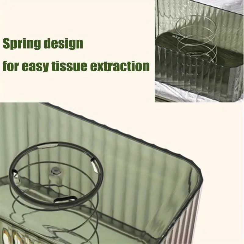 clear tissue box cover with golden handle elegant rectangular design for home bathroom bedroom dresser durable stylish organizer bathroom organizers and storage decorative tissue holder sleek organizer Product details 5