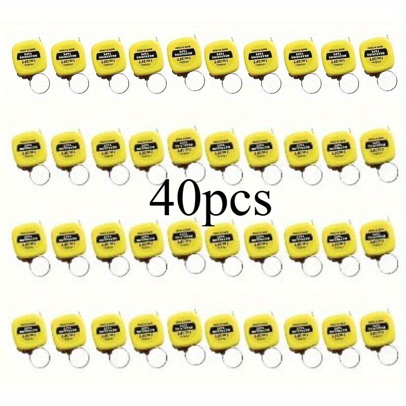 Image of 33/40pcs Mini Tape Measure Keychain - Range 1m/ 3 Feet, Compact Pocket - Suitable For Daily Use, Parties, Portable Measuring Tools, Essential For Daily Life