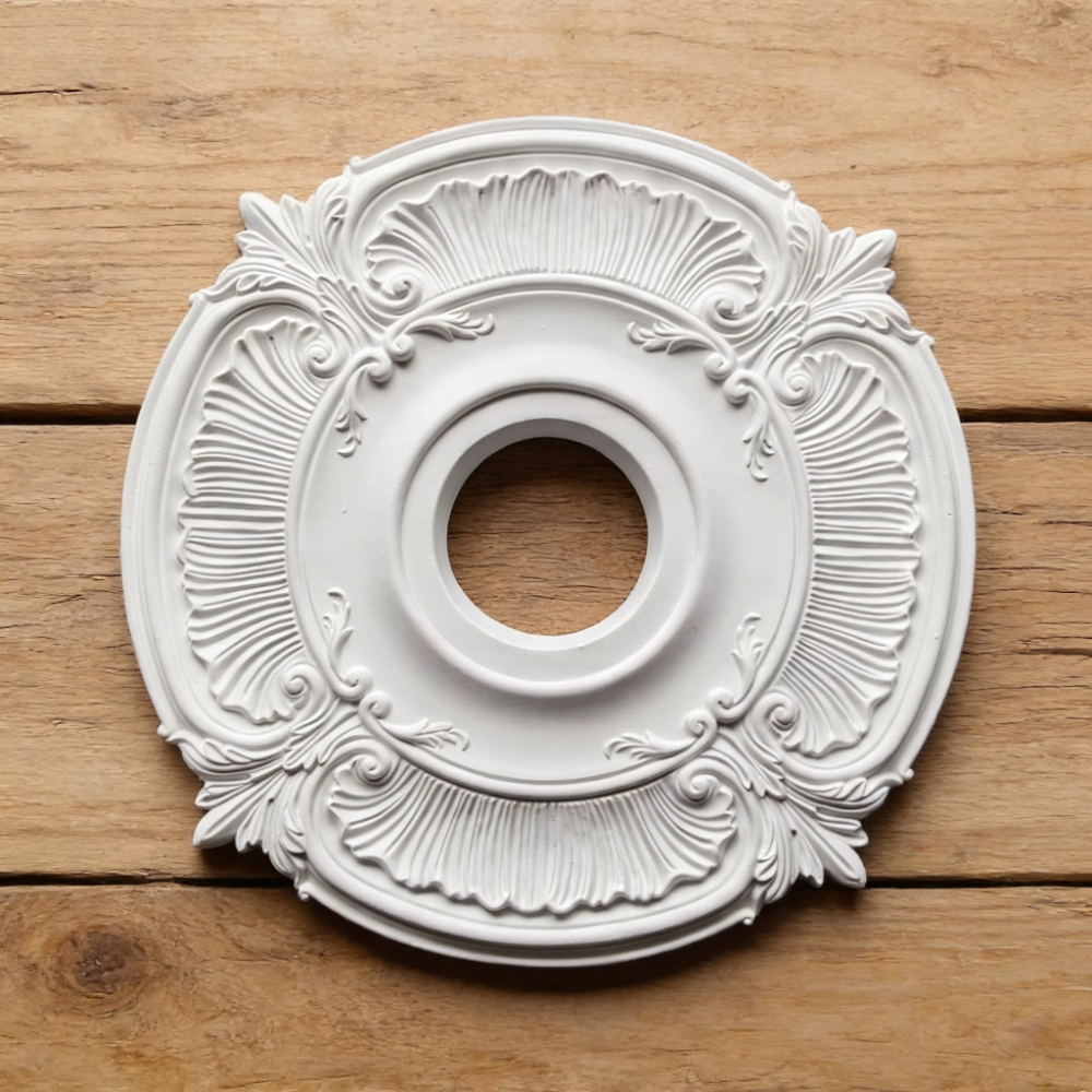 TEMU Grand médaillon de plafond luxueux sculpté en dimensions avec un fort effet de . Convient pour les lustres, les ventilateurs de plafond et base