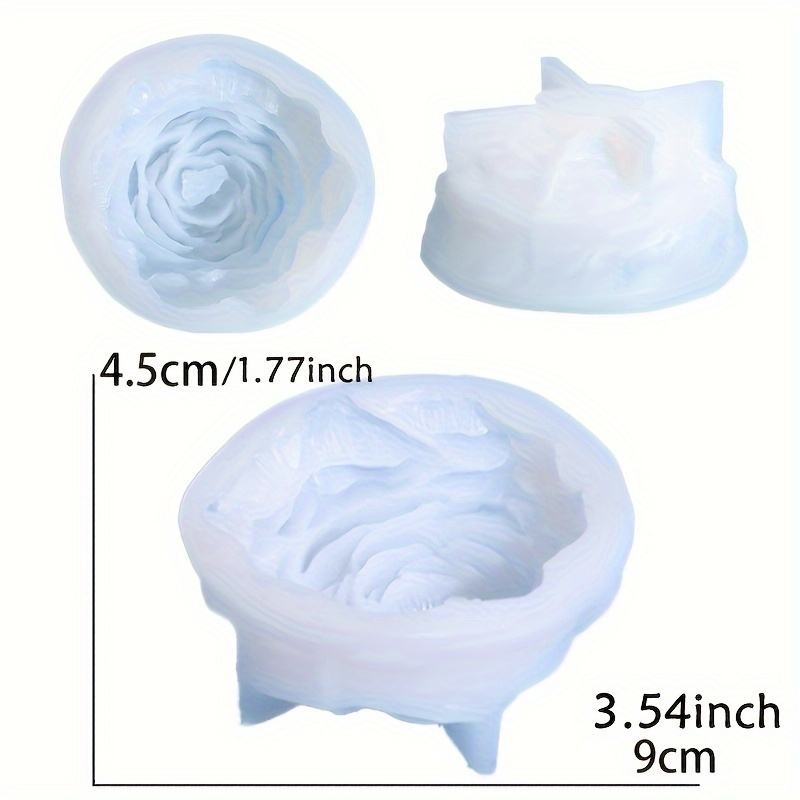A Peony Silicone Mold For Candles, Designed For 3d Floral Designs, Featuring Easy Handmade Art. Perfect For Birthday Decorations, Weddings, Parties, And Gifts - A Round Mold With A Floral Theme