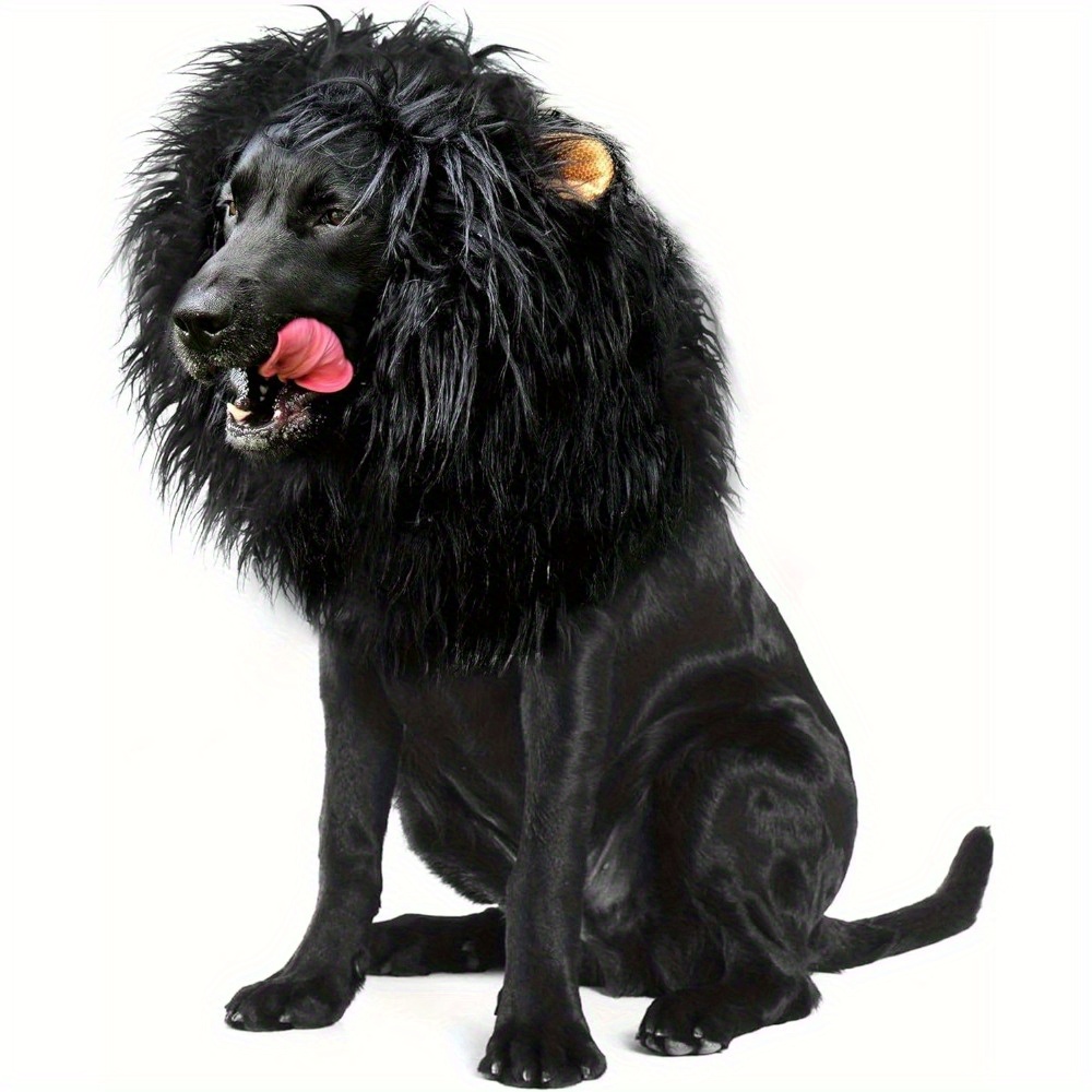 realistic lion mane dog costume ears wig pet Temu Oman