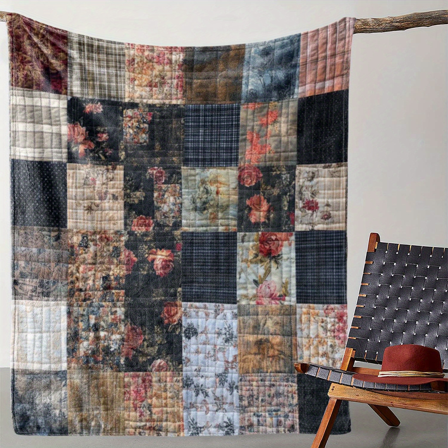 

Patchwork Blanket, , , , Polyester, Knitted , For Sofa, Bed, , Camping, ,