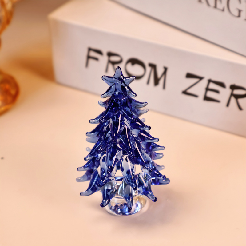 TEMU 【商品名】透明ル素材 クリスマスツリー ミニチュア彫刻 オーナメント ティブ クリスマス テーマ デコレーション オーナメント 精巧な手作りガラスクラフト オーナメント ホーム デスクトップ ミニアート オーナメント お祝いの雰囲気を創造する オーナメント コレ...