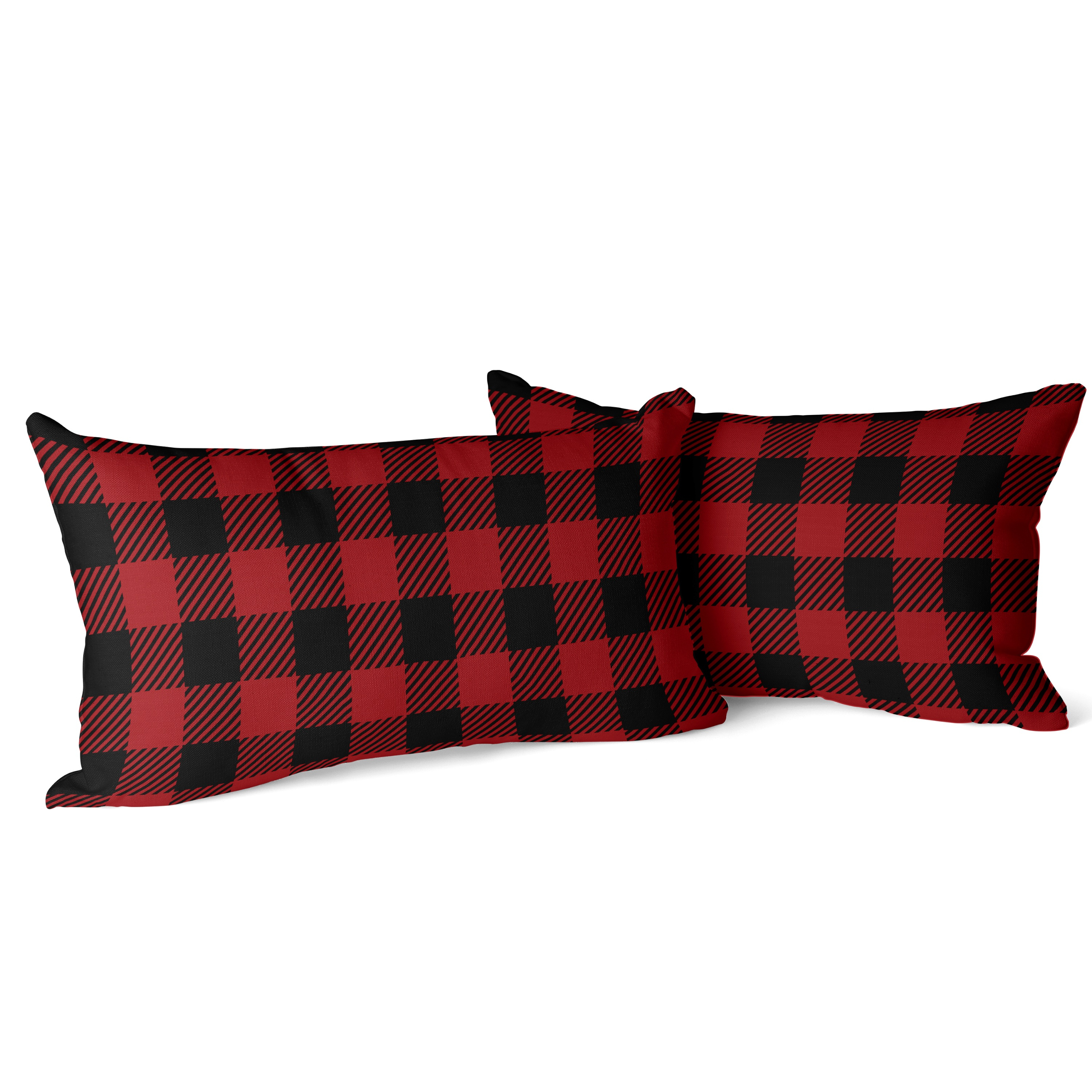 

2-pack/1-pack Christmas Buffalo Check Pillow Covers, 45x45cm/50x30cm, Contemporary Style, Polyester, Machine Washable, For Living Room & Bedroom Decor