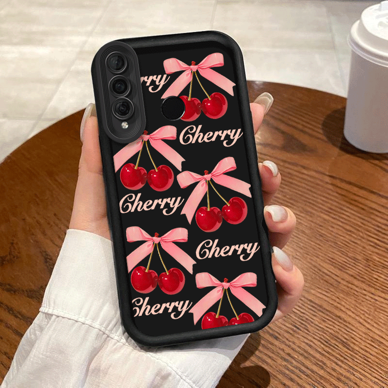 phone case suitable for huawei honor y9 prime 2019 phone case   stepped phone case cherry bow cartoon animation   textured trendy exquisite design versatile durable personalized      