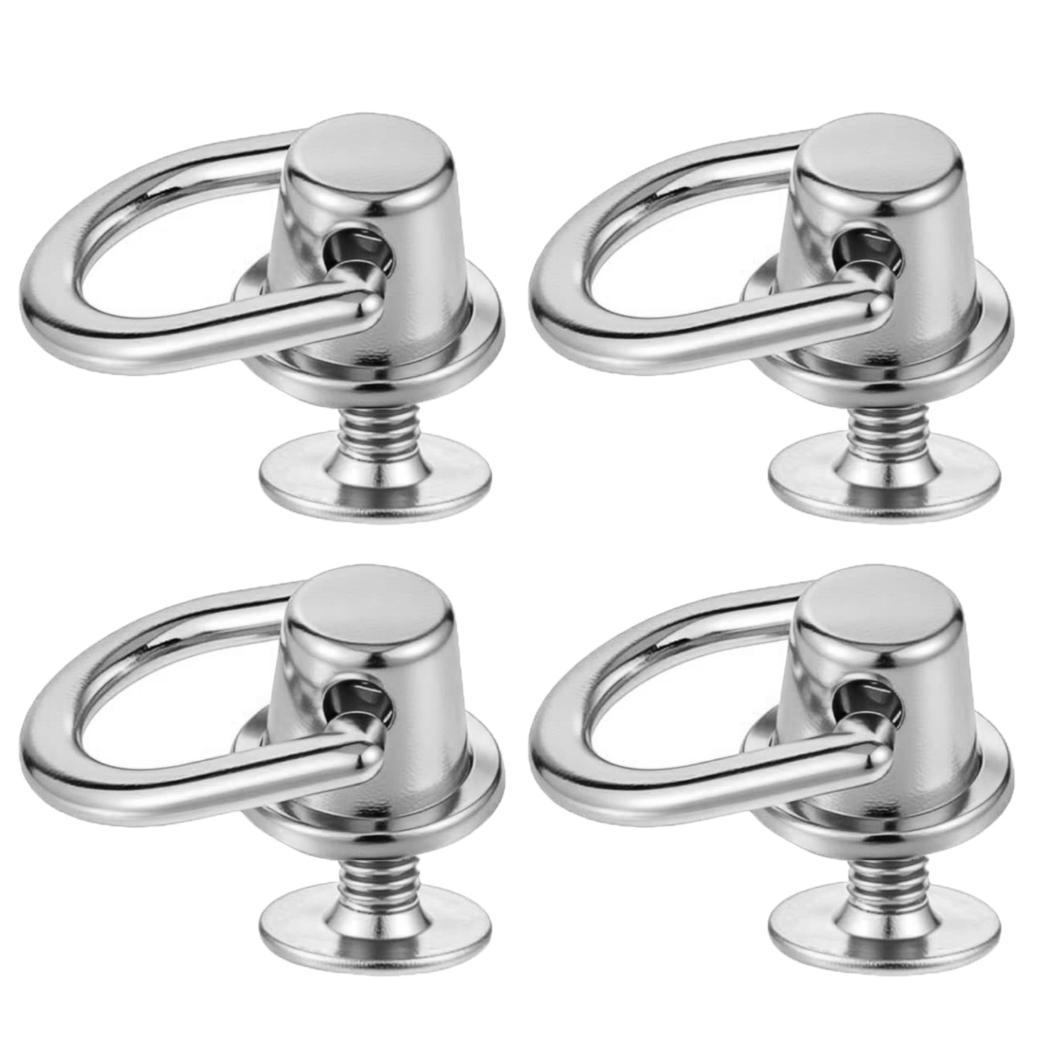 TEMU 4 pezzi D Rings per borsetta, ferramenta in metallo resistente rotabile a 360簞, a sfera con a bussola con punzone, forniture per di borsette per