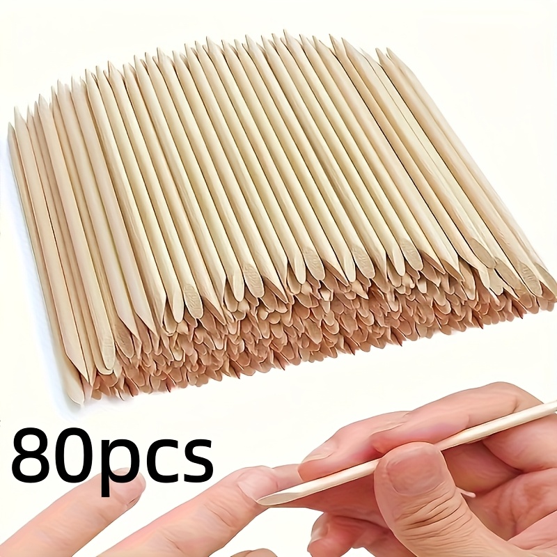 Wood Cuticle Remover Stick- Unscented Manicure Pedicure Tool, Essential For Home And Salon Use