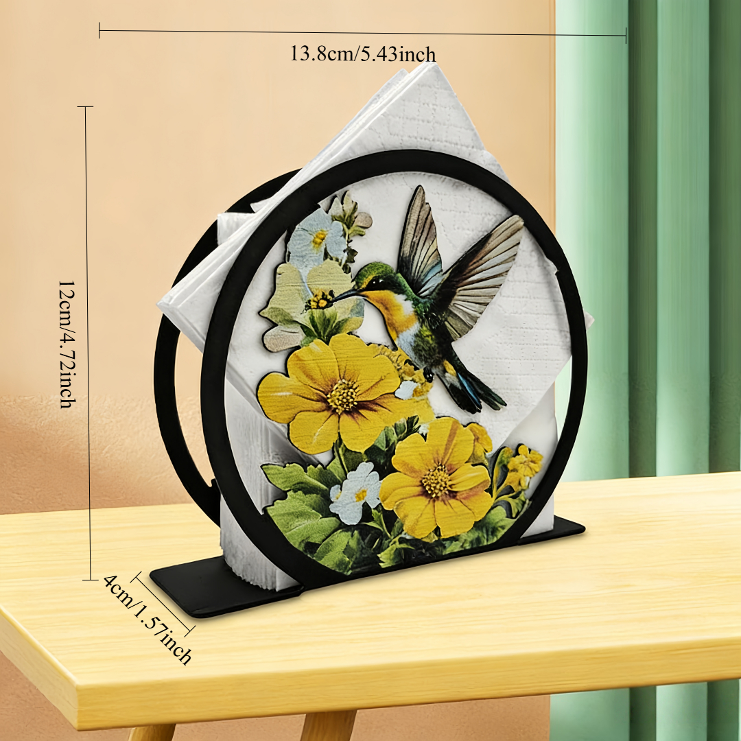 TEMU Porta servilletas de amarillo elegante de acrílico plano 2D, 1 pieza, funda para caja de pañuelos de acrílico estilo bohemio, organizador