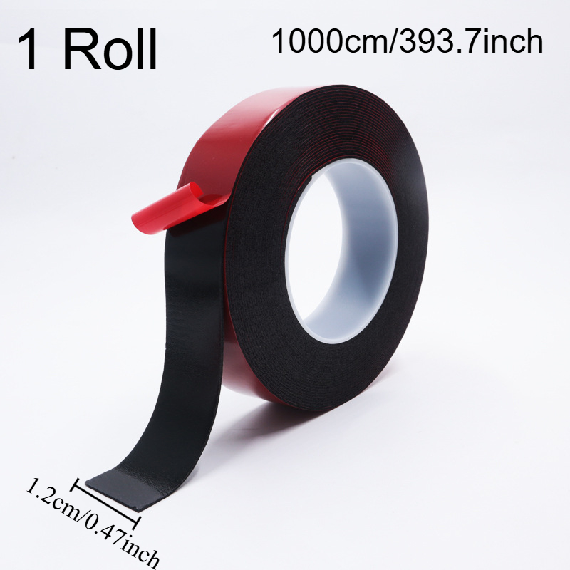 TEMU 1000cm/393.7inch Double-sided Adhesive Tape - Heavy Duty Pe Plastic Adhesive, Resistant, Leaves No Residue, Versatile For Office, Crafts,