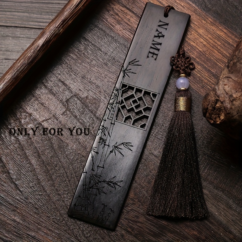 TEMU Bookmark, Customize Your Personal Bookmark, Gift For Book Lovers, Hollowed Out Plum , Orchid, Bamboo, Chrysanthemum
