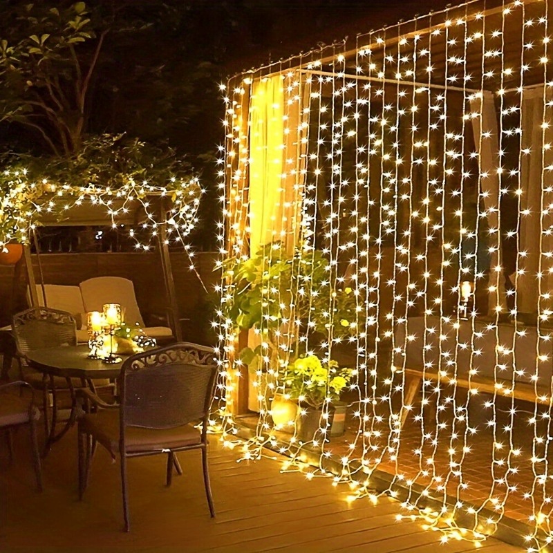 TEMU Curtain Lights, Fairy Lights String Lights For Outdoor Wedding Party