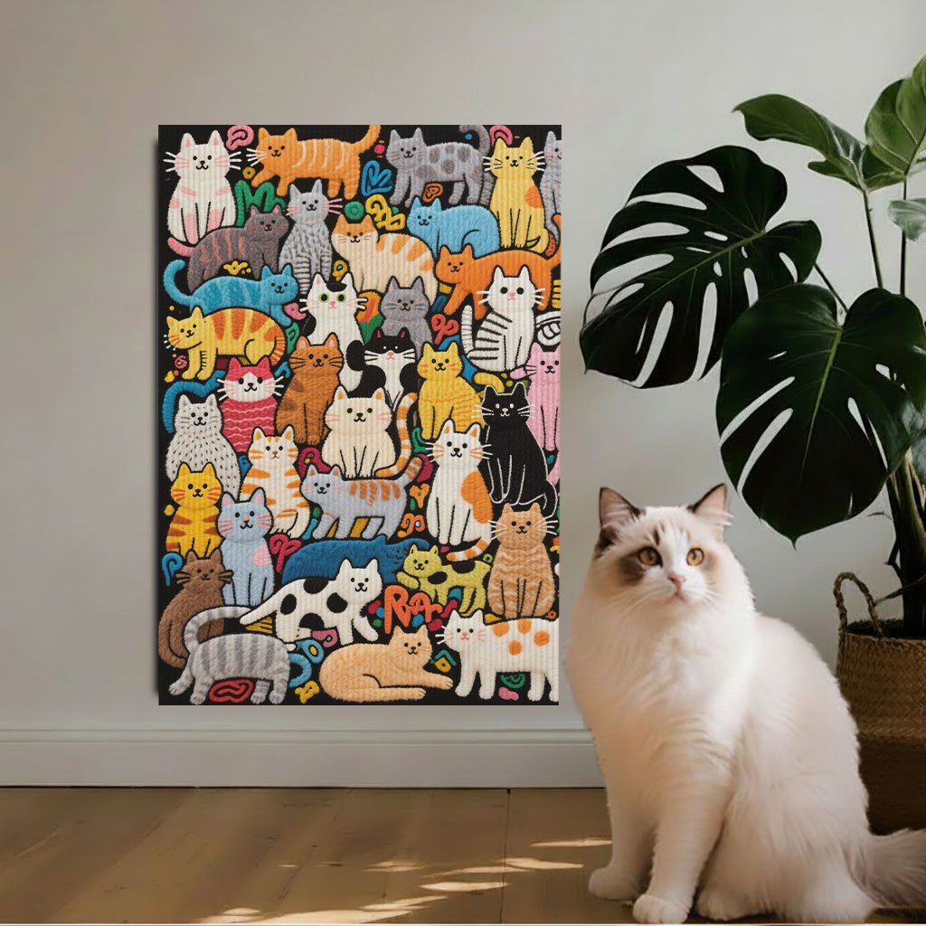 TEMU rascadora para gatos de interior con respaldo autoadhesivo, rascador duradero y tapete de escalada adecuado para instalación en pared o sofá,