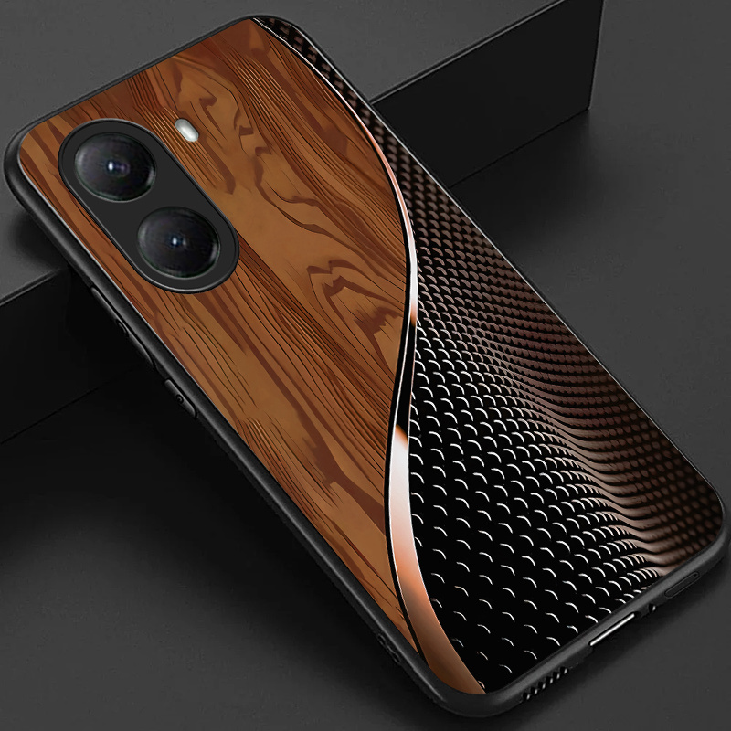 TEMU para Xiaomi Poco X7 Pro, Marrón con de y , Cubierta Trasera de Vidrio , Regalo de Negocios