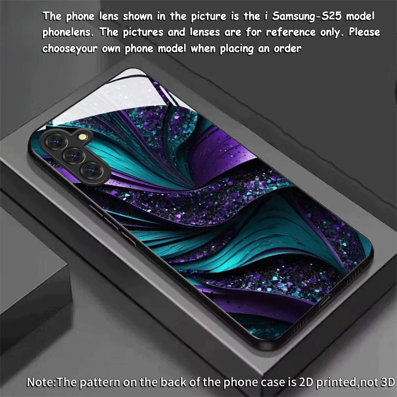 TEMU Phone Case: Textured And Stylish "" New Tempered Glass Phone Case For S26 Ultra, S26 Plus, S26, S25 Fe, S25 Ultra, S25 Plus, S25+, S24, S23. A