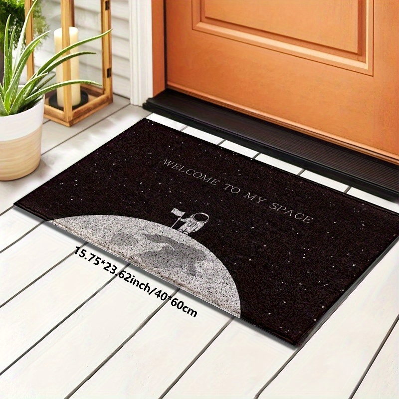 E-shop Astronauten Willkommensmatte, maschinenwaschbar, mit 'Willkommen in meinem Raum' Design, geeignet für Eingangsbereich, Badezimmer, Schlafzimmer,