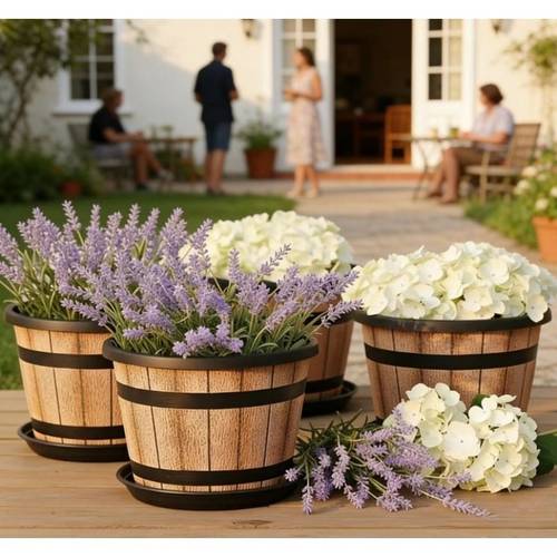 8pcs whiskey shaped planter set 4 planters and 4 saucers suitable for indoor and outdoor use vintage style planters with a and drainage holes suitable for indoor outdoor gardens decorating gardens and patios
