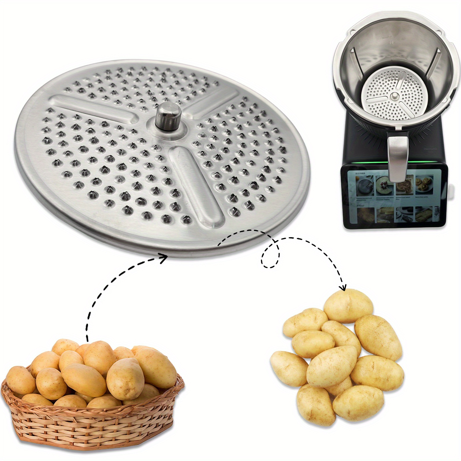 TEMU Blade Cover Peeler For Tm7 Stainless Steel Peeler For Tm6 Tm5 - Vegetable & Potato Peeler - Kitchen Accessories