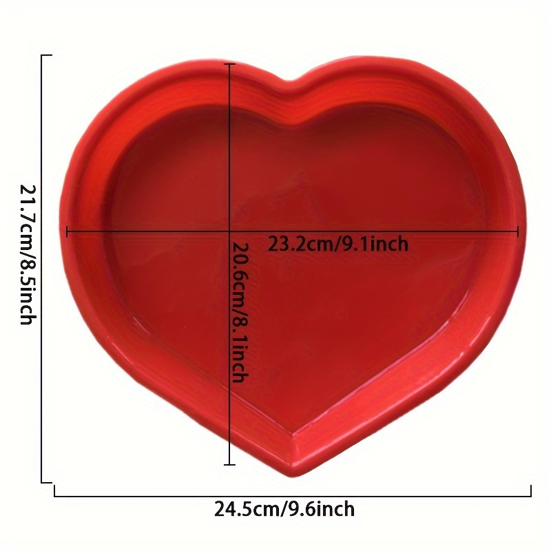Image of Silicone Heart Shaped Cake Mold 9-inch Heart Cake Mold, Heart Shaped Baking Mold, For Cakes, Cake Baking, French Pastries, Pastries, Brownies, Ice Cubes