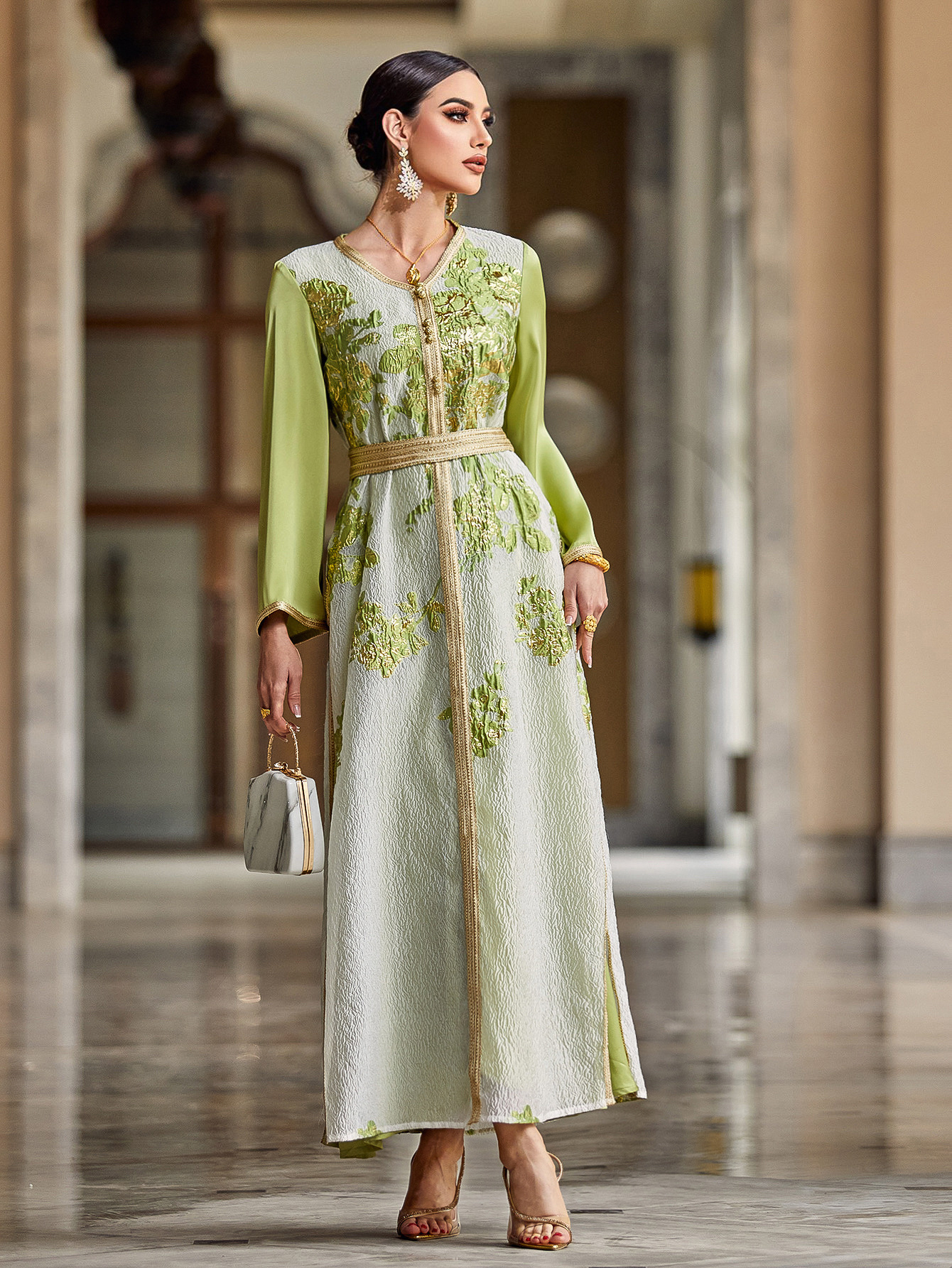 emerald green dress casual - Germany