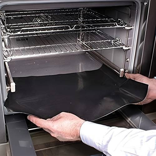 1pc oven mat extra large heavy duty non stick oven mat reusable oven protection mat suitable for electric and gas grills outdoor universal