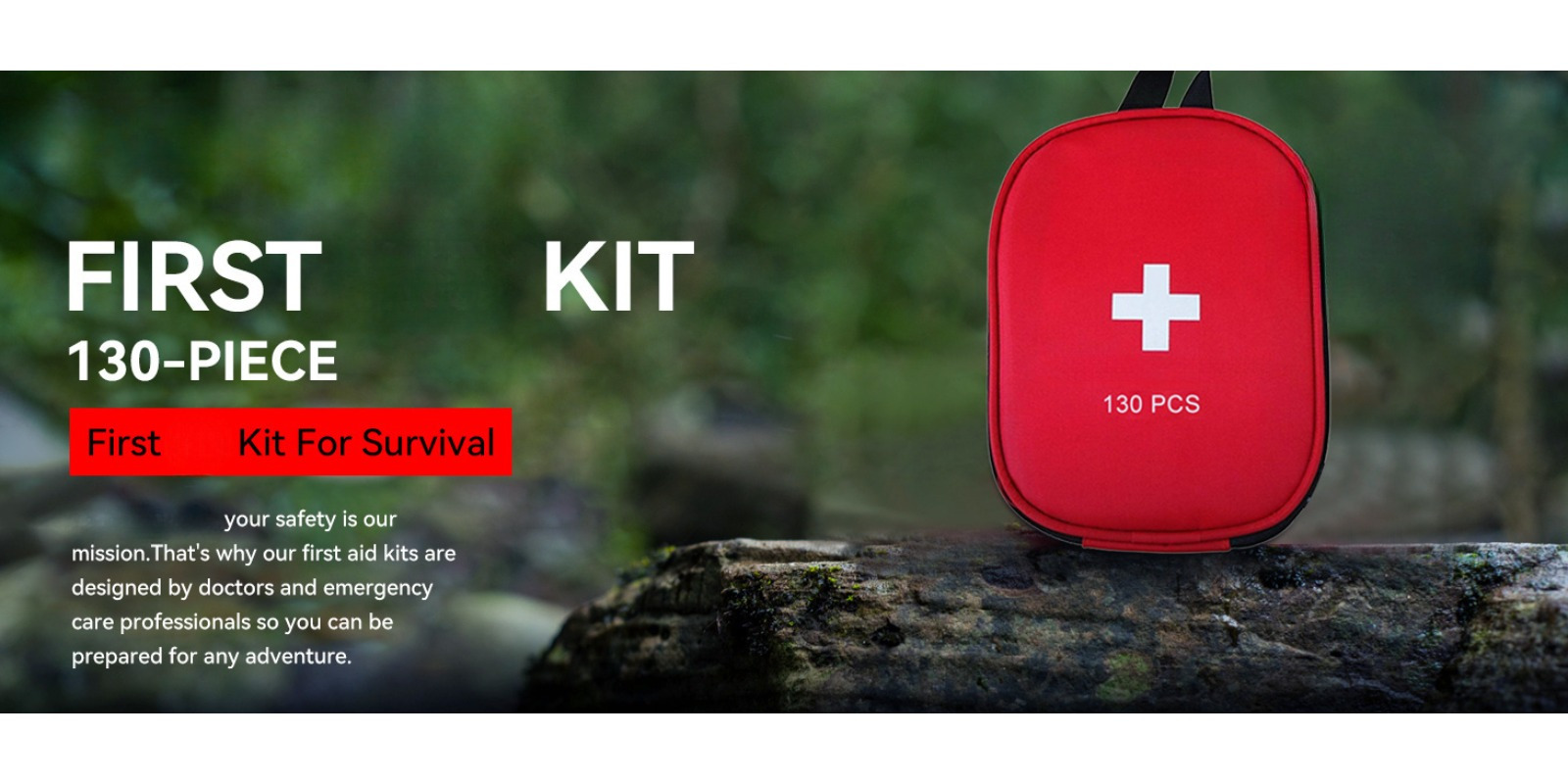 [Emergency First Aid Kit] 130pcs Travel First Aid Kit | Family First Aid Camping Bag, Medical Pouch For Travel, Workplace, Home, Garage, Emergency Bag, Emergency Survival Hiking Kit