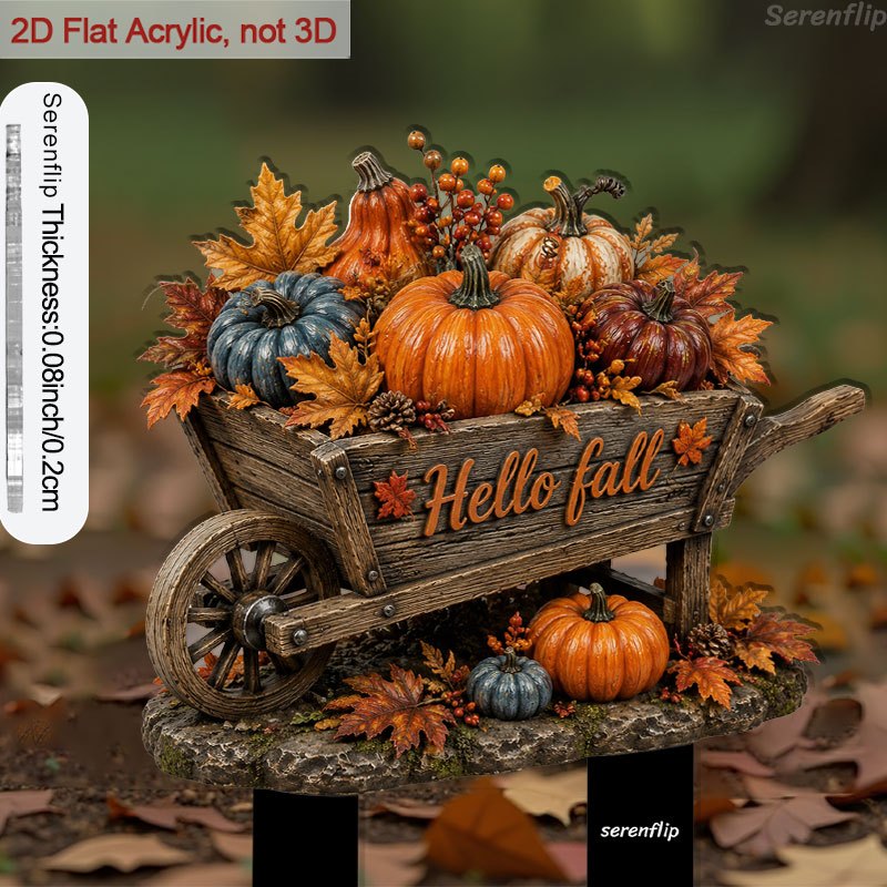 TEMU 2d Flat - 【2d Flat】 1pc 2d Flat Acrylic Ground Insert With Sharp Base For Yards, Pumpkins, Leaves, Berries In - . Thanksgiving Decorations Lawns