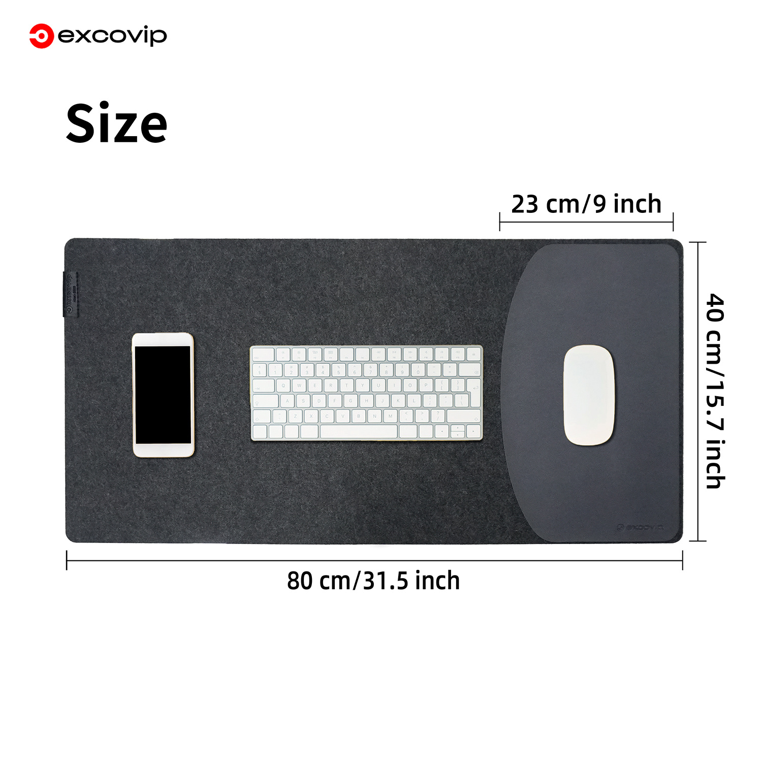 TEMU 1pc: 3mm Upgraded Style Felt Desk Mat And Anti-leather Small Pad Large Size Easy Non-slip Durable Comfortable Anti-scratch Office Study Gaming