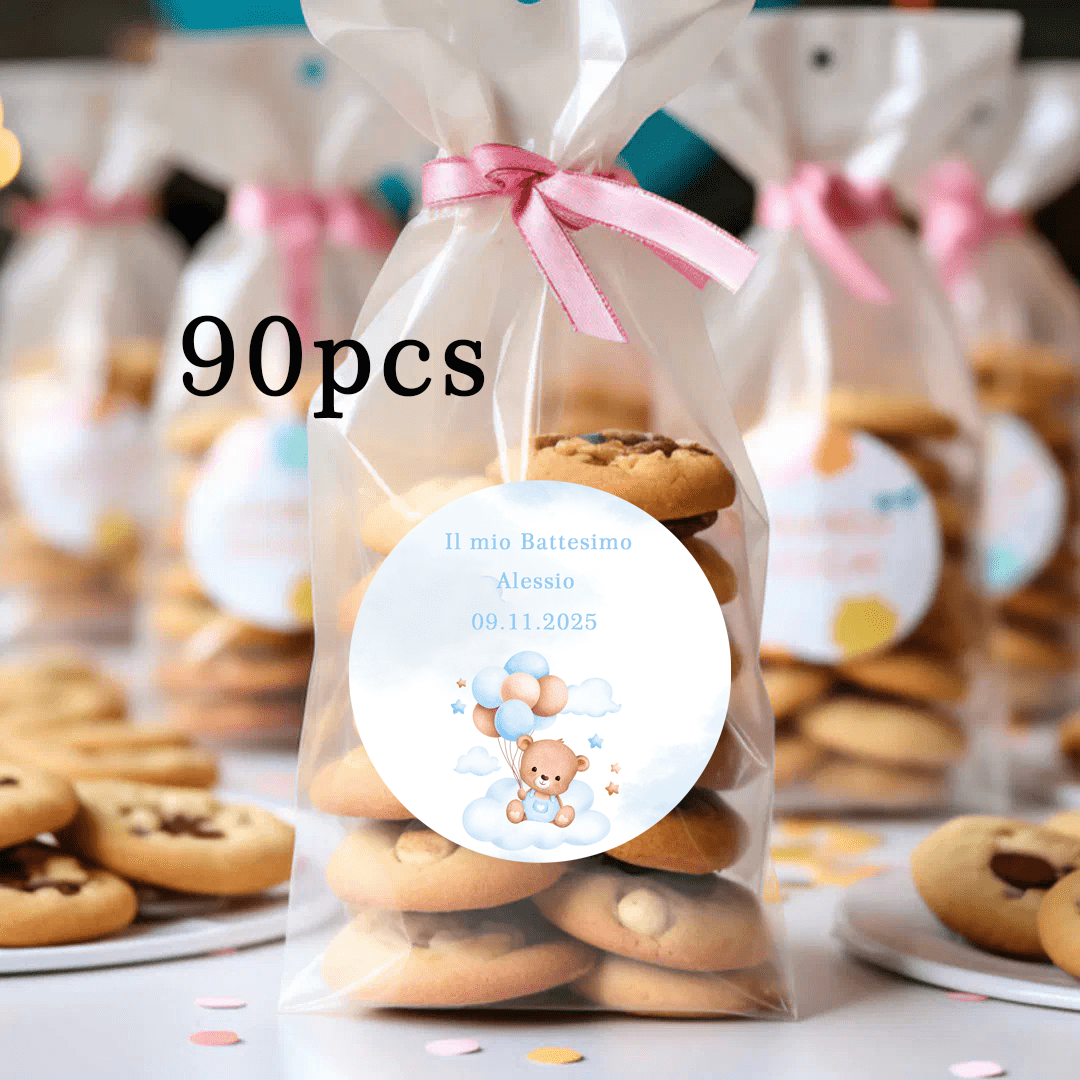 TEMU 40/90 pezzi Adesivi personalizzati con foto e testo per compleanno/matrimonio, Adesivi dolci "" personalizzati, Adesivi per battesimo Adatti per