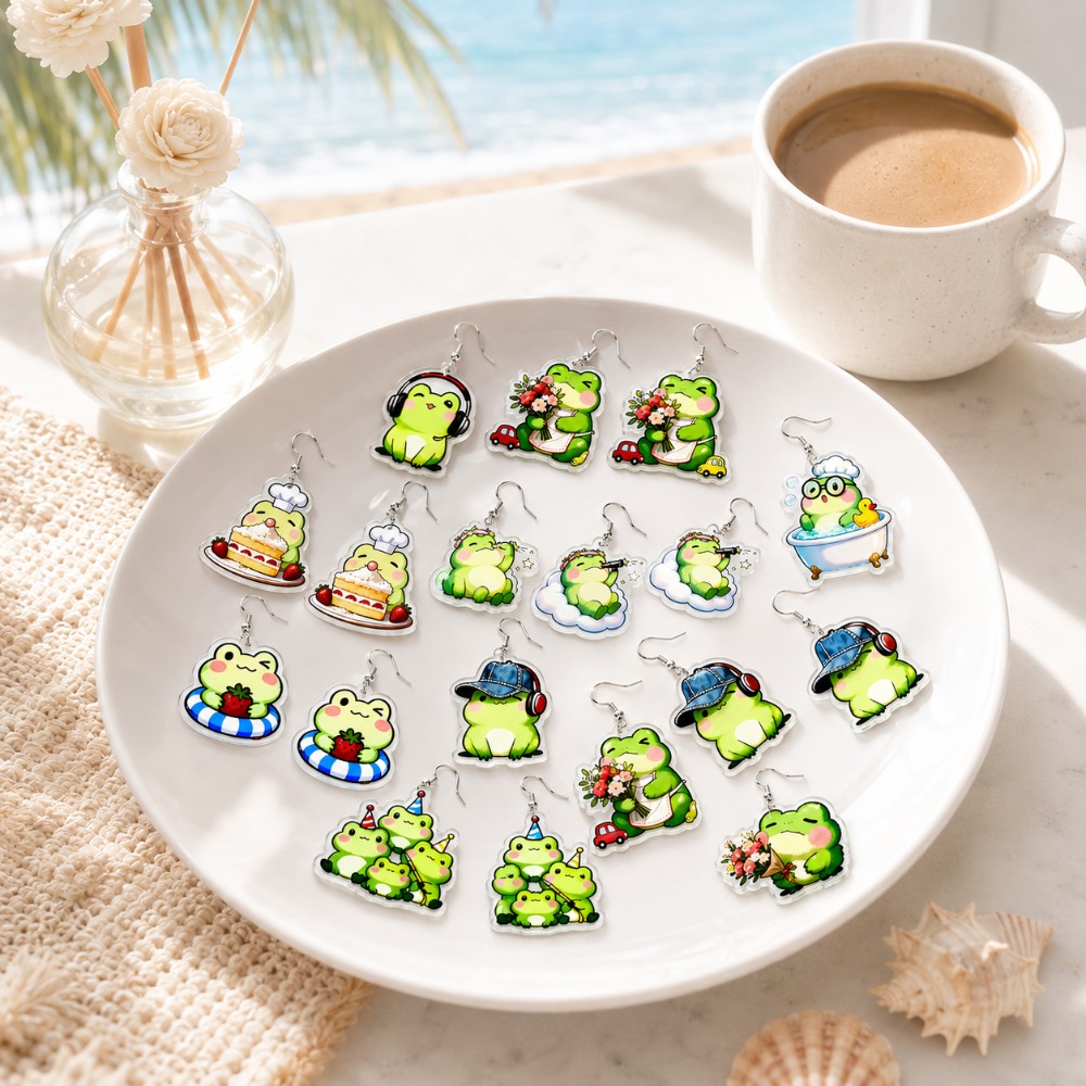 20pcs Cartoon Acrylic Earring Set for Women