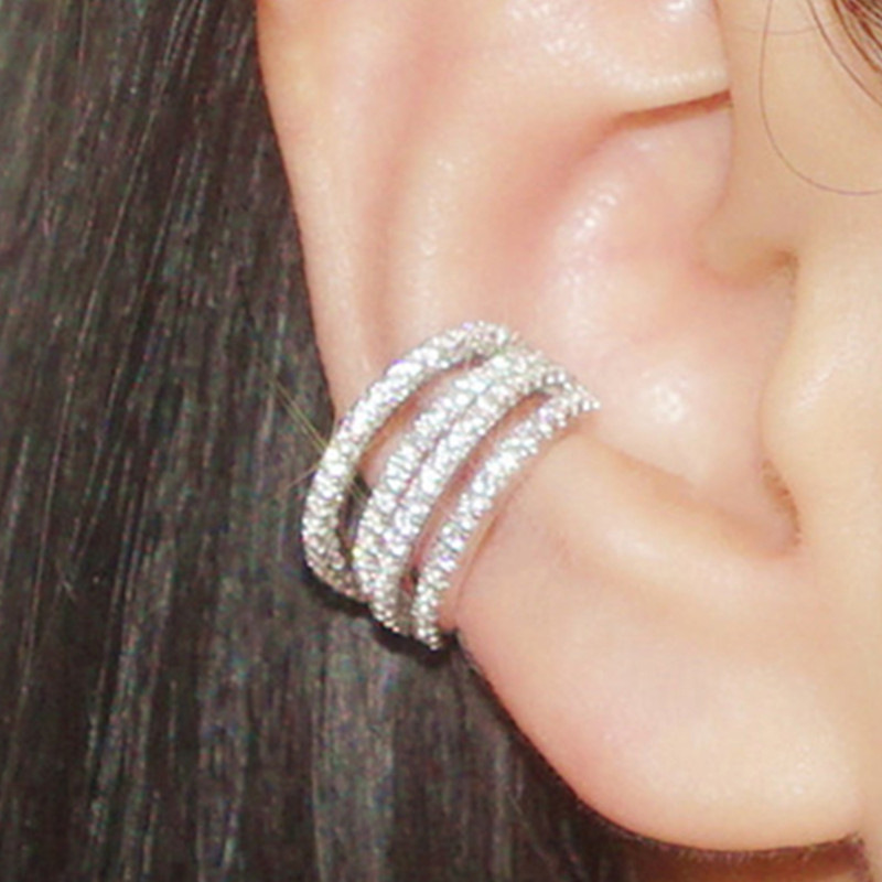 TEMU Bracelet de boucles d'oreilles multi- en incrustée facile à installer pour femmes, idéal pour les fêtes, les banquets, les vacances, et les